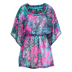 Rochie de plaja multicolora