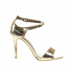 Sandale aurii cu toc subtire