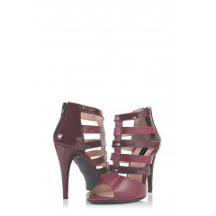 Sandale grena din piele naturala