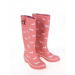 Cizme de cauciuc corai lungi Brakeburn Sausage Dog