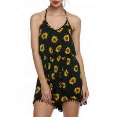 Salopeta neagra cu pantaloni scurti