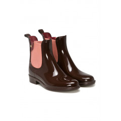 Cizme de cauciuc visinii, scurte, Tommy Hilfiger