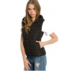 Vesta neagra cu gluga