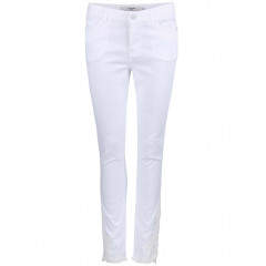 Blugi Vero Moda Seven albi cu detalii din dantela