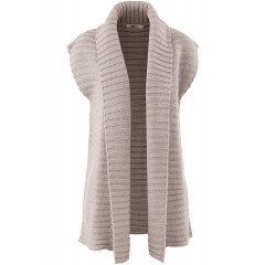 Vesta tricotata gri deschis