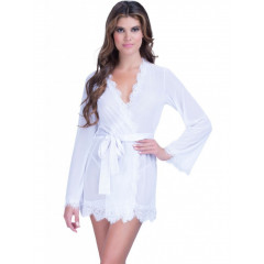 Halat de baie cu dantela