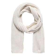 Fular alb tricotat