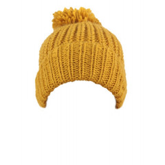 Caciula galben inchis tricotata