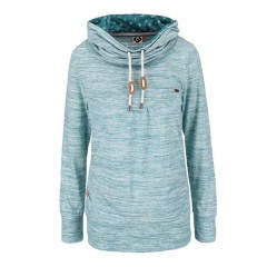 Hanorac cu dungi verzui si guler inalt