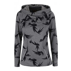 Hanorac gri cu imprimeu si cu gluga Burton Crystal