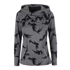 Hanorac gri cu imprimeu si cu gluga Burton Crystal