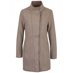 Palton bej cu guler inalt ONLY