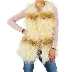 Vesta moderna, de culoare crem, din blanita ecologica