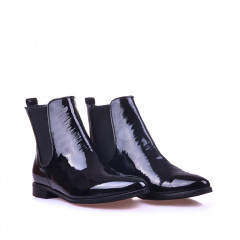 Ghete dama piele negru lucios