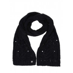 Fular shooting star negru cu strasuri