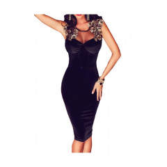 Rochie de seara din catifea neagra