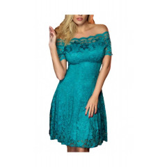 Rochie din dantela turquoise