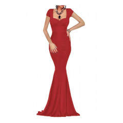 Rochie rosie tip sirena