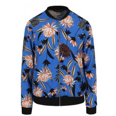Jacheta bomber Dorothy Perkins albastra cu model floral