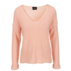 Pulover rosu corai VILA Snip