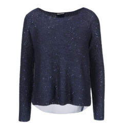 Pulover albastru cu paiete Vero Moda Cori