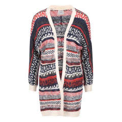 Cardigan tricotat cu model albastru si rosu Vero Moda Felipa