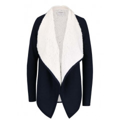 Cardigan bleumarin Vero Moda Ilsa cu blana ecologica
