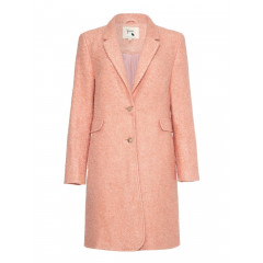 Palton apricot, cu textura de lana-Yumi