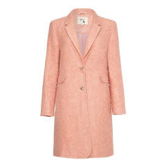 Palton apricot, cu textura de lana-Yumi
