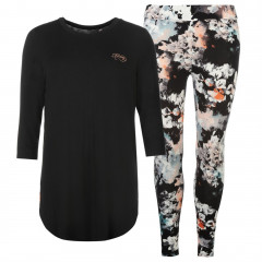 Pijama moderna, cu imprimeu floral-Firetrap