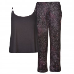 Pijama moderna, cu imprimeu floral violet-Firetrap