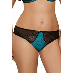 Chiloti transparenti negru cu albastru