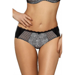 Chiloti cu dantela, model negru cu gri