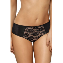 Chiloti negri din dantela si material fin