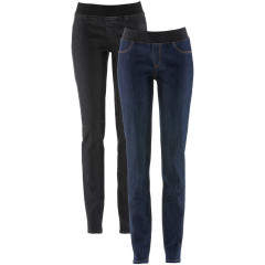 Blugi skinny cu banda elastica in talie