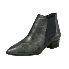 Botine fara toc cu aspect metalizat