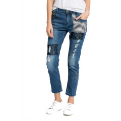 Boyfriend jeans din denim elastic