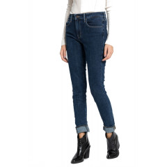 Blugi skinny cu talia inalta