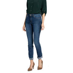 Blugi drepti cu talie inalta