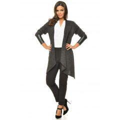 Cardigan asimetric din jerse