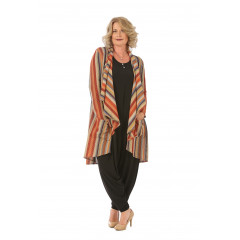 Cardigan casual in dungi multicolor