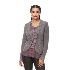 Cardigan gri din tricot