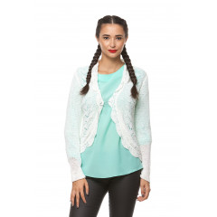 Cardigan alb din tricot