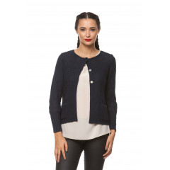 Cardigan din tricot cu fir argintiu