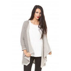 Cardigan gri din bumbac