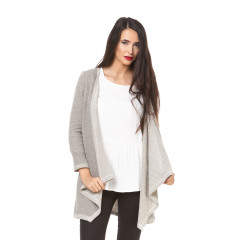 Cardigan gri din bumbac