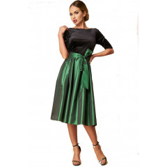 Rochie din catifea si tafta Zaza Boutique verde