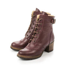 Ghete inalte din piele naturala cu toc gros