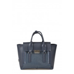 Geanta mare din piele naturala cu fermoare