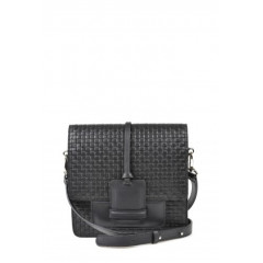 Geanta office din piele naturala cu model patratele